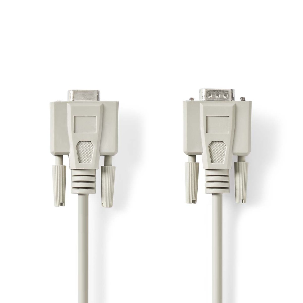Nedis CCGL52010IV30 Serial Cable D-SUB 9-Pin - D-SUB 9-Pin Female Nickel Plated 3m White