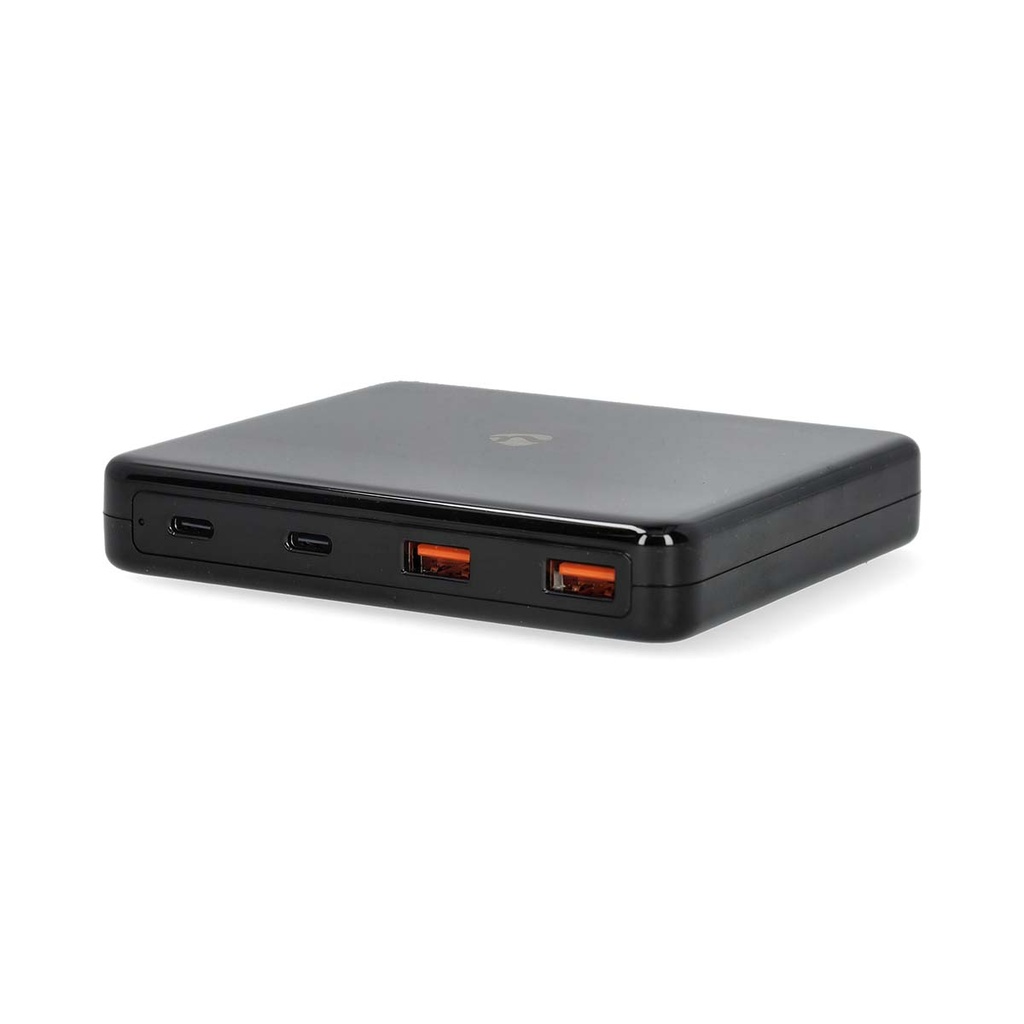 Nedis DCGPD65W100BK Desk Charger 65 W Outputs: 4 USB-A / USB-C Black
