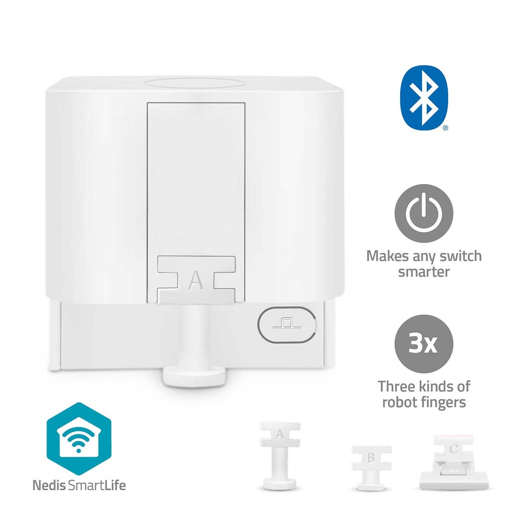 Nedis BTSFR10WT SmartLife Finger Robot 1000 mAh Bluetooth White