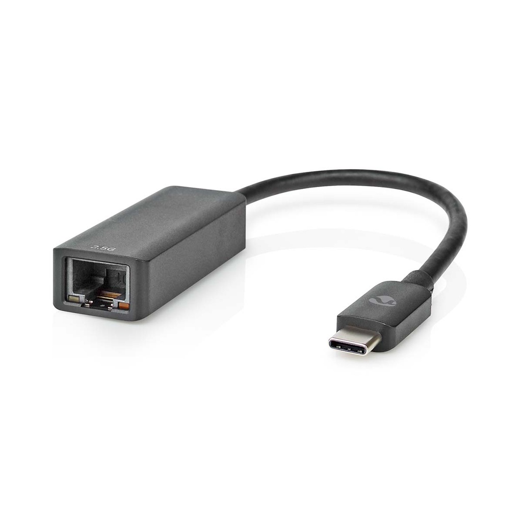 Adaptateur réseau Nedis CCGB64960BK02 USB 3.2 Gen 1 2,5 Gbit/s USB-C - RJ45 femelle 20 cm Noir
