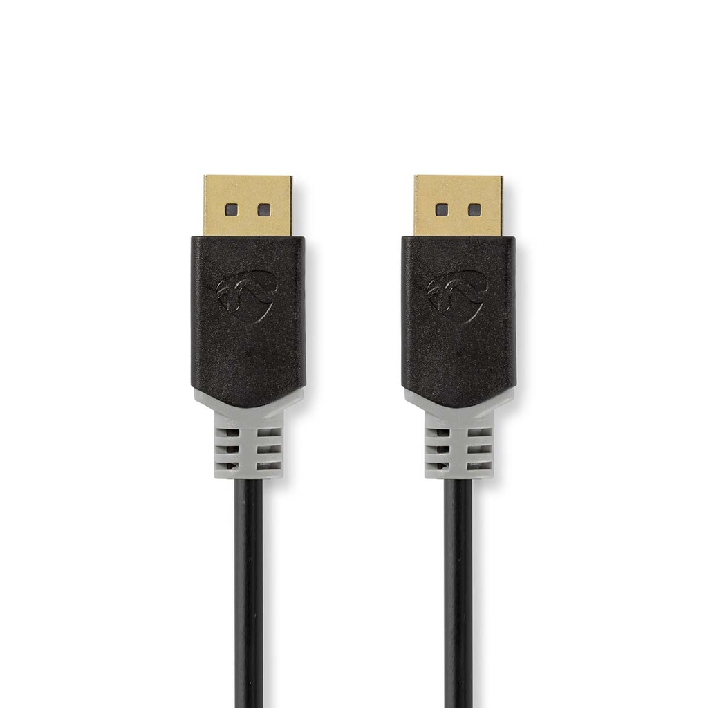 Câble DisplayPort Nedis CCBW38010AT20 8K à 60 Hz plaqué or 2 m noir