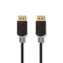 Câble DisplayPort Nedis CCBW38010AT20 8K à 60 Hz plaqué or 2 m noir
