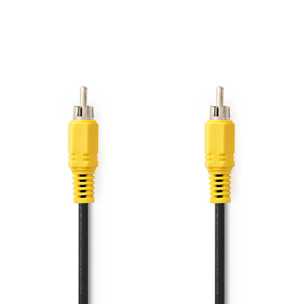 Câble vidéo composite Nedis CVGL24100BK50 RCA nickelé 480p 5 m noir