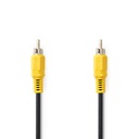 Câble vidéo composite Nedis CVGL24100BK50 RCA nickelé 480p 5 m noir