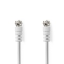 Nedis CSGL41000WT10  Coax-kabel F Vernikkeld 75 Ohm Dubbel Afgeschermd 1m Wit 