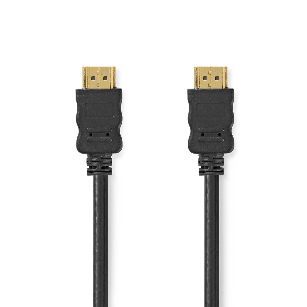 Nedis CVGL34060BK05 High Speed ​​HDMI™-Kabel met Ethernet | HDMI™ Connector | HDMI™ Connector | 4K@60Hz | ARC | 18 Gbps | 0.50 m | Rond | PVC | Zwart | Label