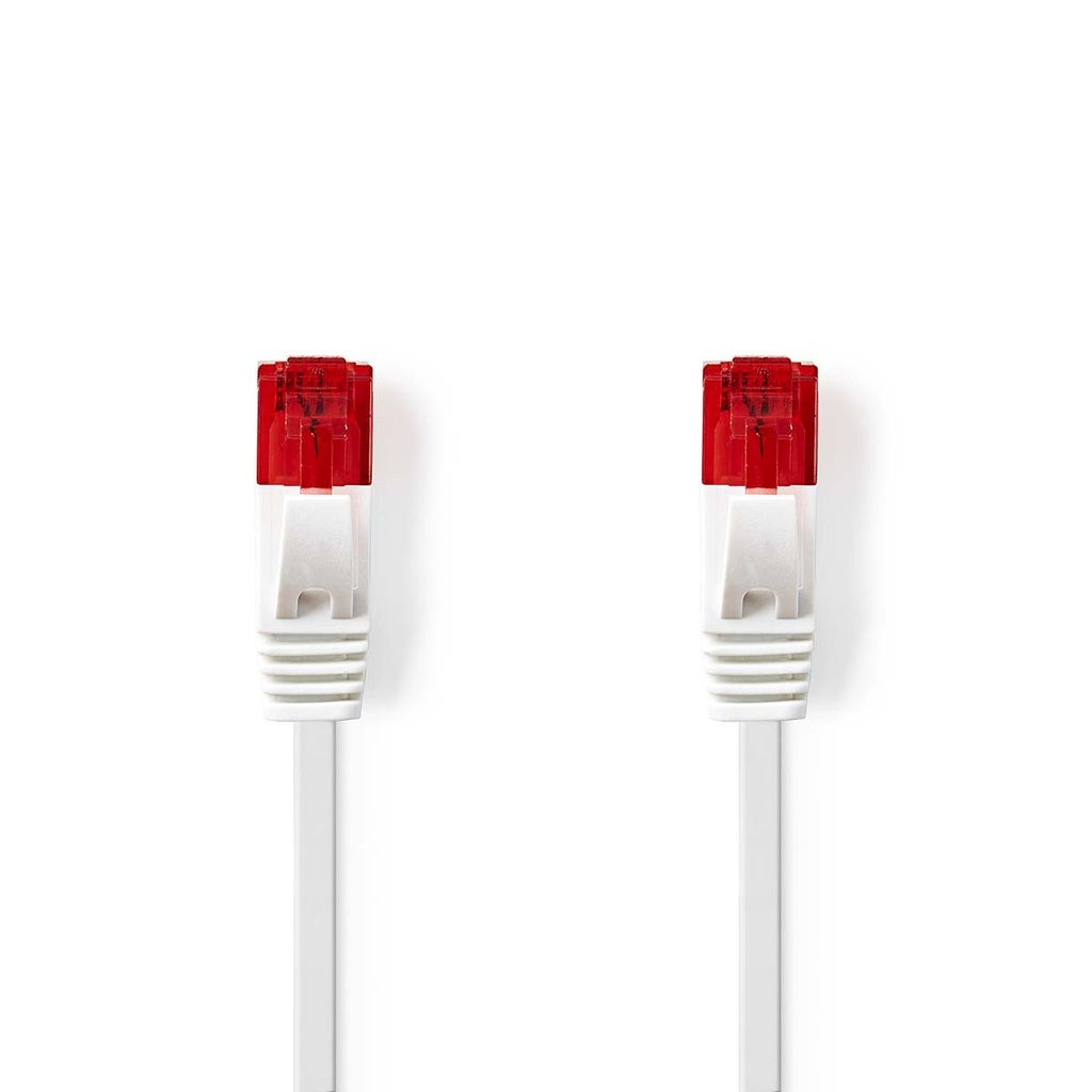Nedis CCGL85215WT05 CAT6 Network Cable RJ45 U/UTP 50cm Flat White
