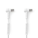 Nedis CSGL40120WT30 Coaxial Cable Nickel Plated 120 dB 75 Ohm Quadruple Shielded 3m White