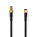 Nedis CSGL02400BK50 Antenna Cable SMA Gold Plated 50 Ohm Double Shielded 5.m Black