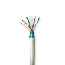 Nedis CCBG8526GY100 Network Cable Roll CAT6 F/UTP Copper 100m Indoor LSZH Gray