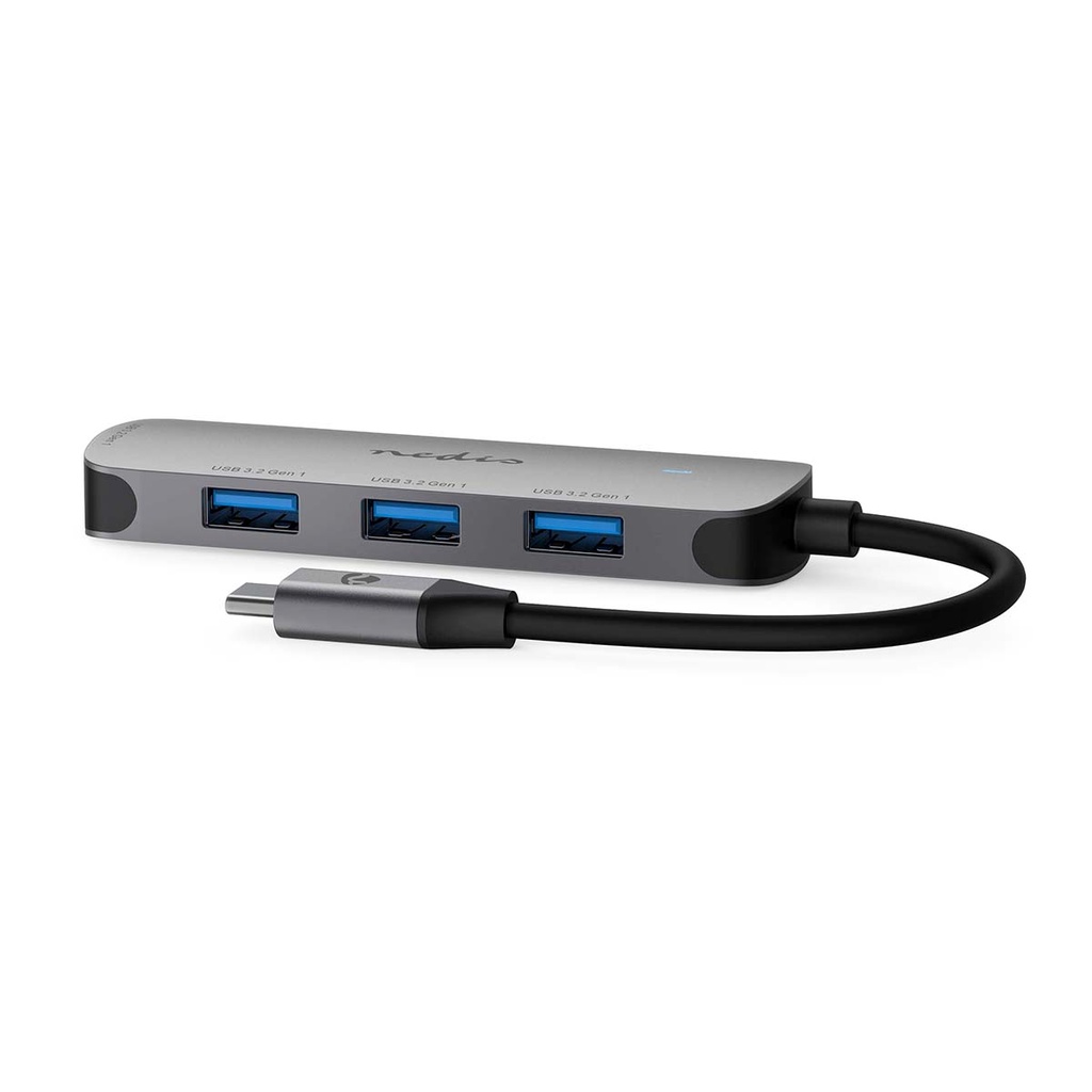 Nedis CCGB64220GY01 USB-Hub | 1x USB-C™ | 4x USB A Female | 4-Poorts poort(en) | USB 3.2 Gen 1 | USB Gevoed | 5 Gbps