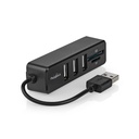 Nedis CCGB60250BK01 USB-Hub 5-Poorts poorts 3x USB A SD & MicroSD USB 2.0 Zwart