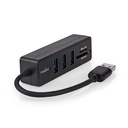Nedis CCGB61250BK01 USB 3.2 Gen 1-Hub 3x USB A vrouwelijk SD & MicroSD 5 Gbps Zwart