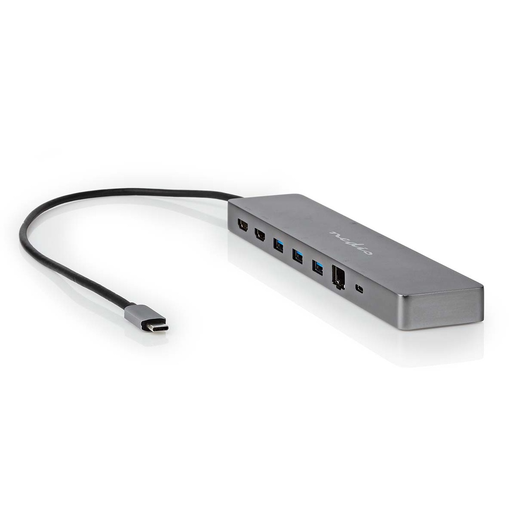 Nedis CCBW64260AT02 USB 3.2 Gen 1 Multi-Port Adapter 10 in 1 USB-C Gold-plated Black