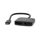 Nedis CCGB64385BK02 USB 3.2 Gen 1 Adapter USB-C - DisplayPort / HDMI Female 8K@30Hz 20cm Black