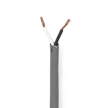 Nedis COTR15030GY100 Speaker-Kabel op rol 2x 1.5mm² Koper 100m Grijs