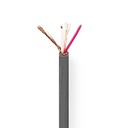 Nedis COTR15010GY100 Microfoonkabel op rol 2 x 0.23 mm² Koper 100m Grijs
