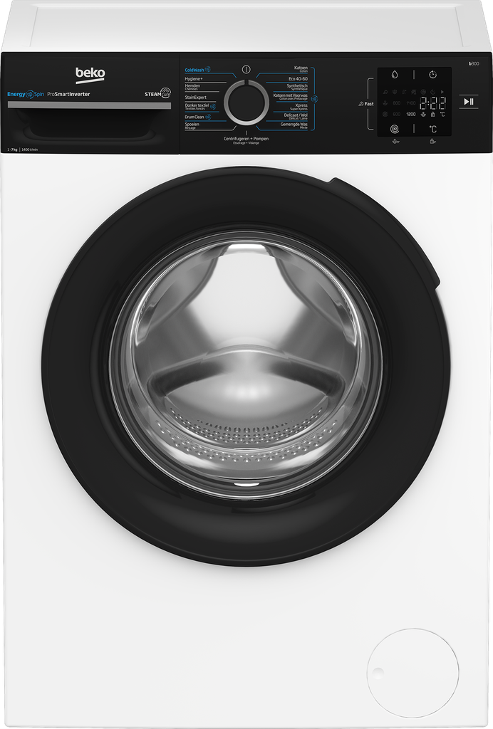 Lave-linge Beko BM3WFU3741B 7 kg 1400 tr/min Steamcure Blanc
