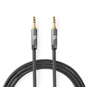 Câble audio stéréo Nedis CATB22000GY50, jack 3,5 mm, plaqué or, 5 m, gris métallisé
