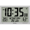 Techno Line WS 8013 Wall Clock Radio Controlled Large Display Silver