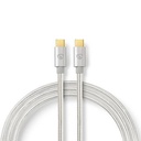 Nedis CCTB64700AL10 USB 3.2 Gen 1-Kabel USB-C 60W 4K@60Hz 5Gbps Verguld 1m Zilver