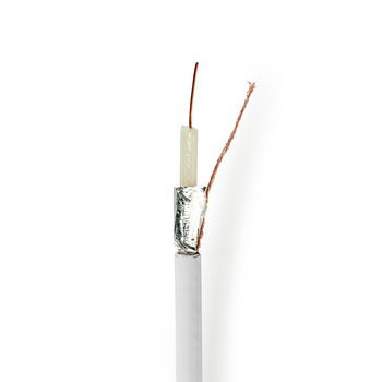 Nedis CSBG4020WT500 Coax 12-kabel op rol 75 Ohm Dubbel Afgeschermd ECA 50m Wit 