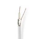 Nedis CSBG4020WT500 Coax 12-kabel op rol 75 Ohm Dubbel Afgeschermd ECA 50m Wit 