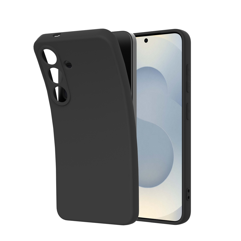 Just in Case 8504371 Coque en TPU liquide de qualité supérieure pour Samsung Galaxy S25 Noir