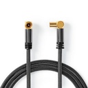 Nedis CSTB40015WT50 Coaxkabel Verguld 75 Ohm Viervoudig Afgeschermd 5m Zwart