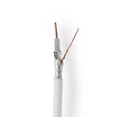 Nedis CSBG4050WT250 Coaxial Cable on Reel 4G/LTE Secure 75Ohm Triple Shielded ECA 25.m White
