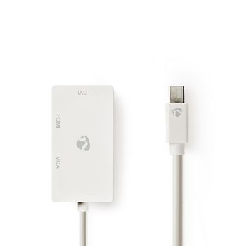 Câble Mini DisplayPort 1.2 Nedis CCGP37465WT02 DVI-D 24+1 broches / HDMI / VGA 21,6 Gbit/s Blanc