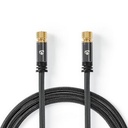Câble coaxial Nedis CSTB41000GY50 F plaqué or 75 ohms quadruple blindage 5 m noir