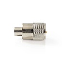 Nedis CSVC43900ME PL259 Connector Nickel Plated 50 Ohm Cable Entry Diameter: 6.0 mm Silver 25 Pieces