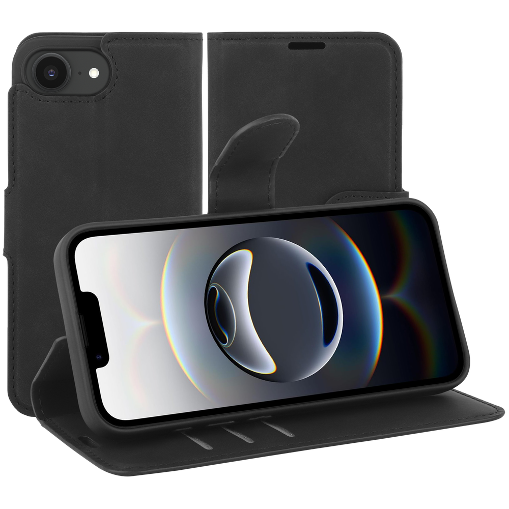 Just In Case 8450302 Premium Wallet Case Iphone 16e Zwart