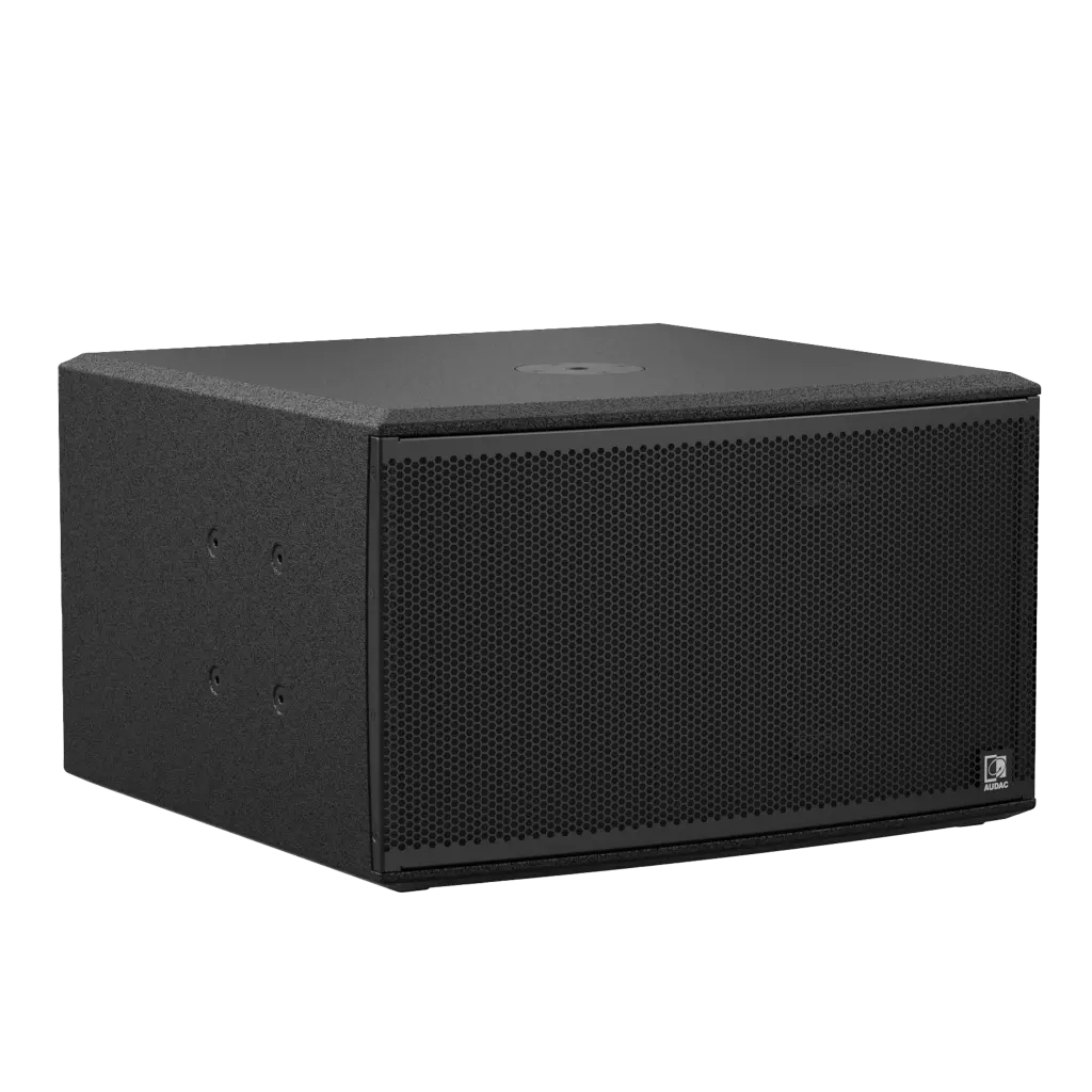 Audac BASSO112/B Caisson de basses infra-grave ultra-puissant 12 pouces 2000 W 8 Ω Noir