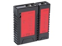 Velleman Testeur de câbles réseau RJ45 et RJ11 Rouge/Noir - VTLAN6