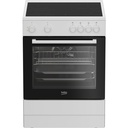 Beko FBM6701W Fornuis Vitrokeramisch 66l 4 Zones Wit/Zwart