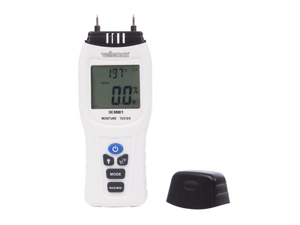 Velleman Moisture meter with thermometer White - DEM801