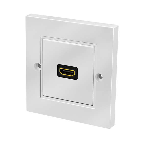 Prise murale HDMI LogiLink AH0017 1 port HDMI haute vitesse Blanc