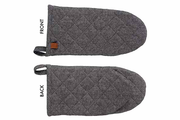 Cosy & Trendy 5453004 Ovenwanten Stoff 31x15x3cm Zwart (Per Paar)