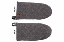 Gants de cuisine Cosy & Trendy 5453004 en tissu noir 31 x 15 x 3 cm (la paire)