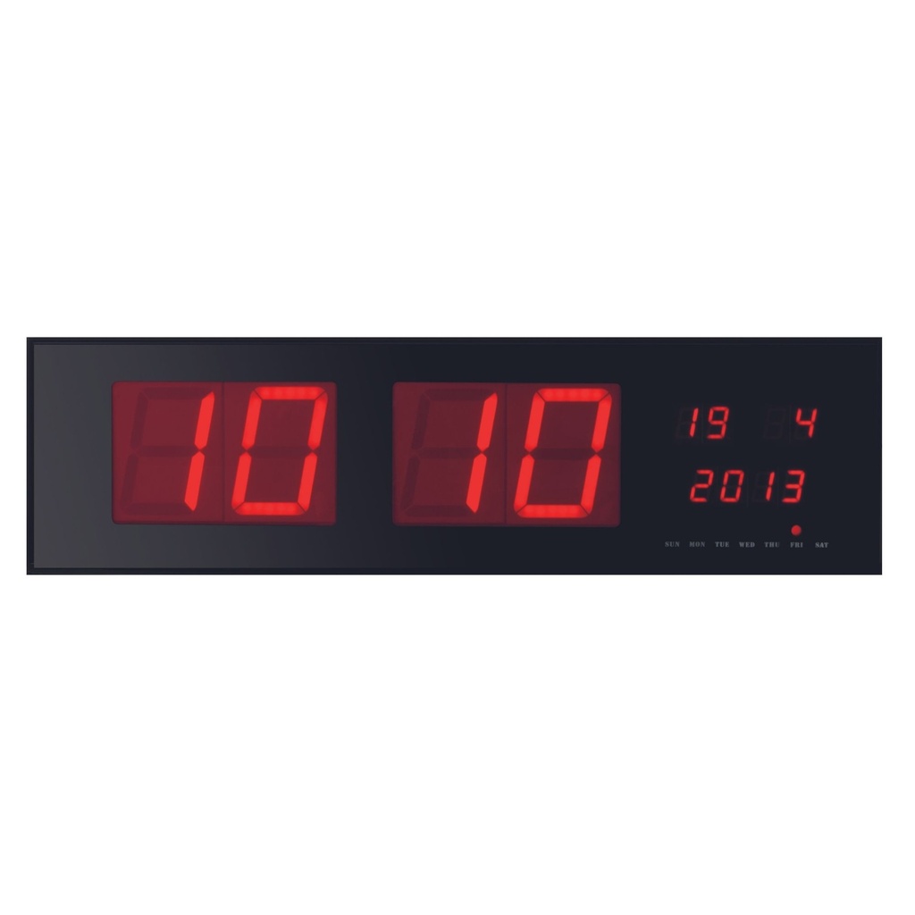 Perel WC208 Wandklok LED 83x23x4cm Zwart