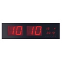 Perel WC208 Wandklok LED 83x23x4cm Zwart