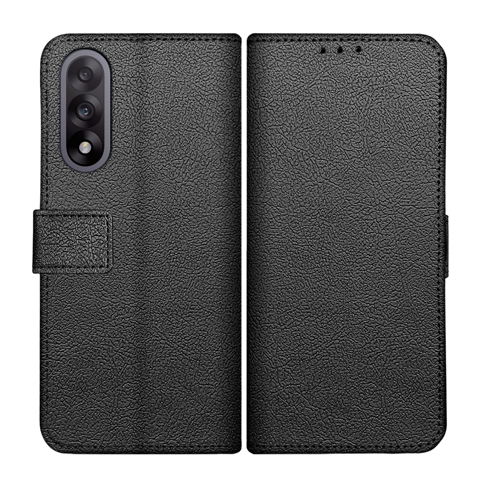 Étui portefeuille classique en cuir PU Just in Case MON2783CW1 pour OnePlus Nord 5 Noir