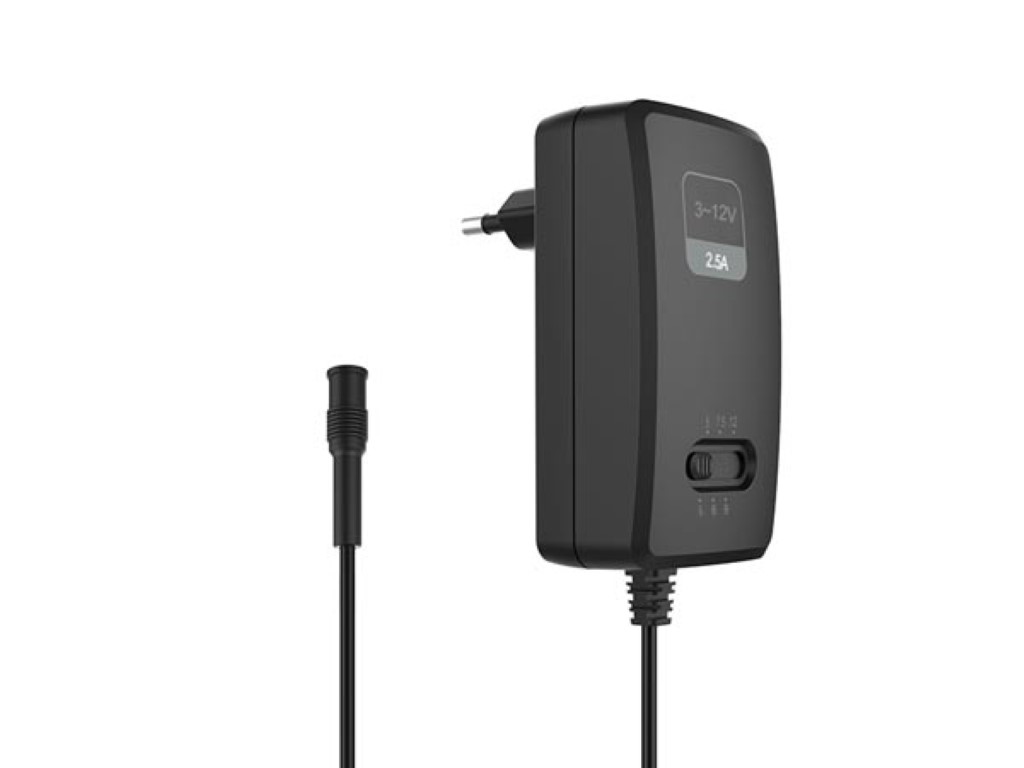 HQ-Power PSS6EMV26 Compacte Schakelende Voeding 100-240 v  3-12 vdc - 2.5 a 6 pluggen Zwart
