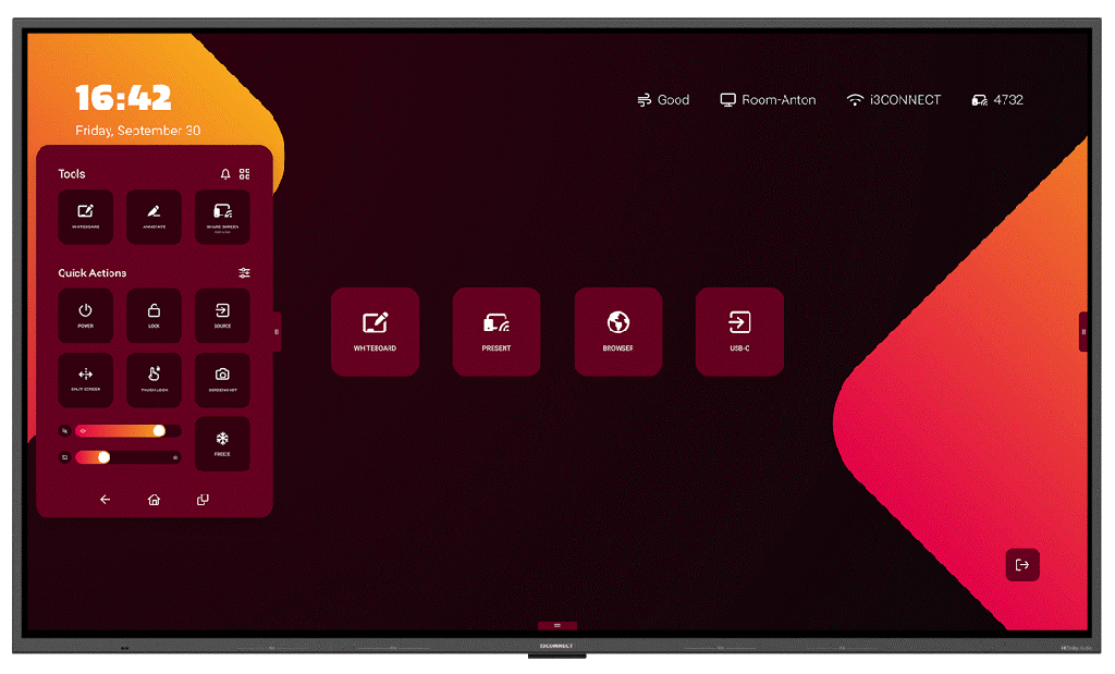 i3CONNECT Aspen 4 86" 4K UHD Android 15 QLED i3CONNECT Studio 