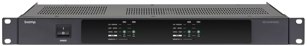 Biamp - REVAMP4100 - 19" 4-kanaals Eindversterker 100/50W 4/8Ω  
