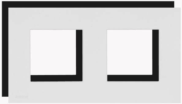 procab cf45d/w double cover frame for 45x45mm wall panel - screws - ral9010