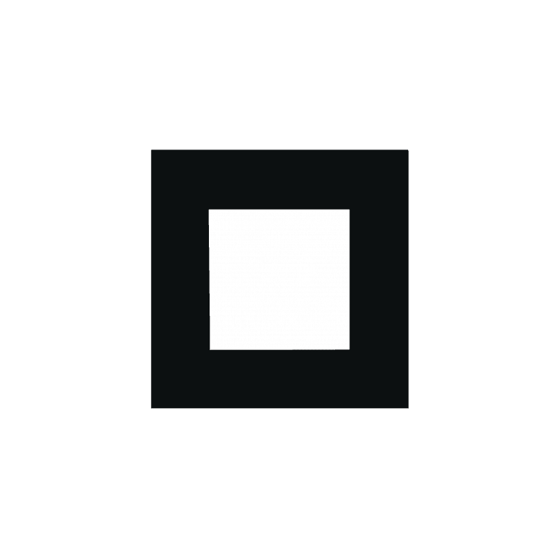 Cadre de recouvrement simple Procab CF45S/B 45 x 45 mm Noir