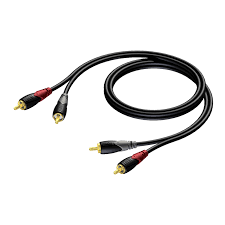Procab 2 x RCA/Cinch male - 2x RCA/Cinch male 1 meter -  100cm